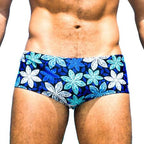 Men's Floral Low-Waist Swim Briefs