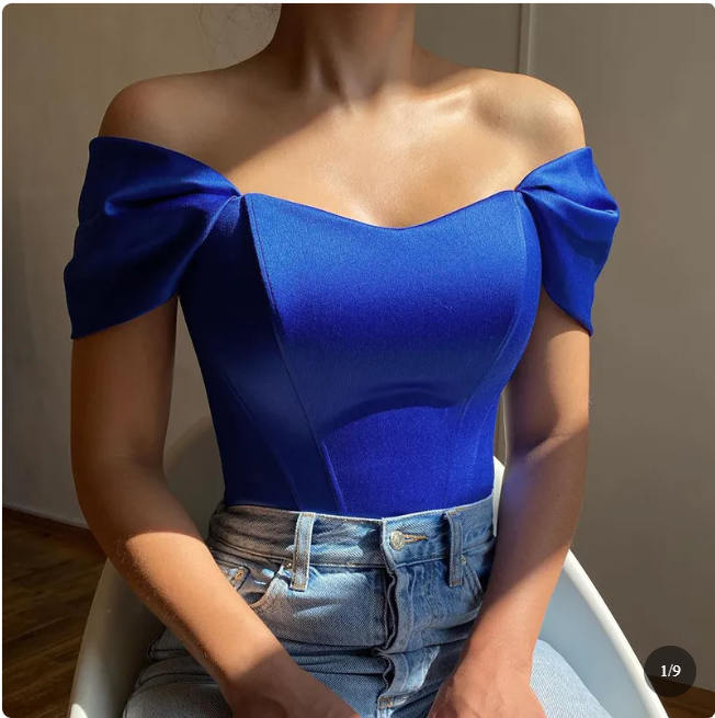 Women's Fishbone Corset Tube Top Vest - Satin Off-Shoulder Blouse