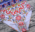 Boho Floral Deep-V One-Piece Swimsuit
