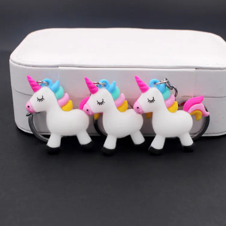 Cartoon Unicorn Keychain Accessory in PVC Material | Accessory