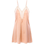 Lace-Trim Satin Slip Nightgown