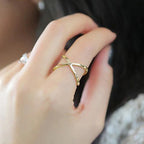 Cross Ring for Women - Hollow Design and Joint Finger