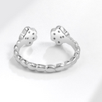 Cat Paw Print Zircon Open Ring