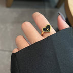 Epoxy Love Cross Open Ring - Fashion Special Interest