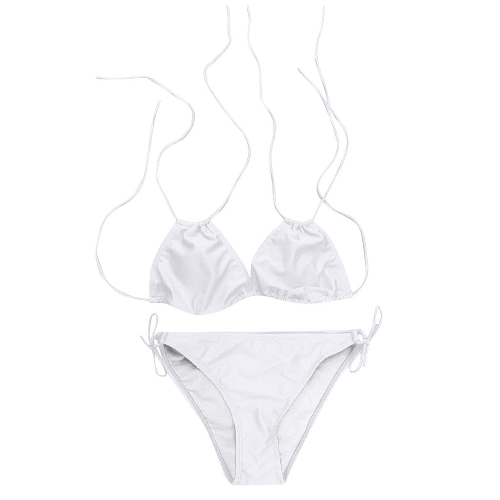 Women's Plus Size Black Halter Bikini Set