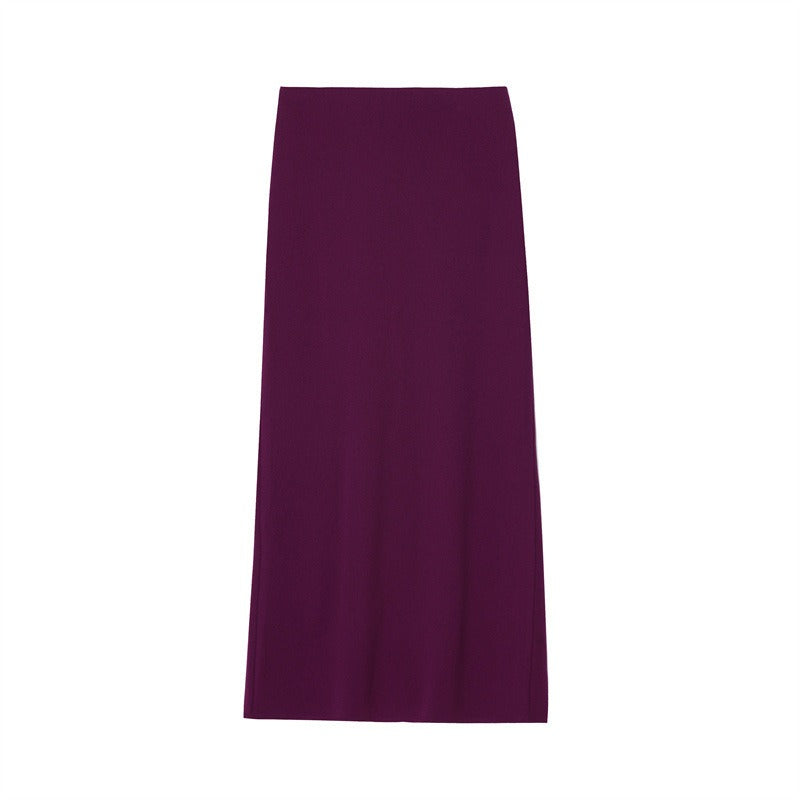 Pleated Halter Top & Stretchy Midi Skirt Set