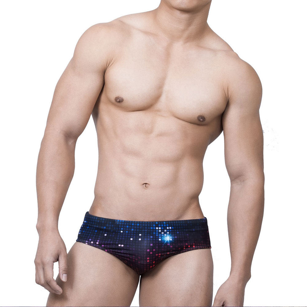 Men's Pixel Mosaic Swim Briefs