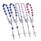 Pearl Rosary Bracelet with Cross