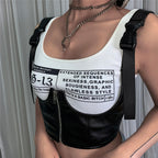 Trendy PU Leather Crop Top for Women - Street Style
