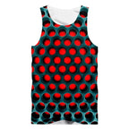 3D Creative Polka Dot Print Sleeveless Fitness Tank Top