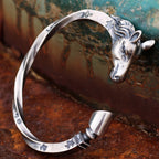 Handmade Silver Horse Head Men's Cuff Bracelet