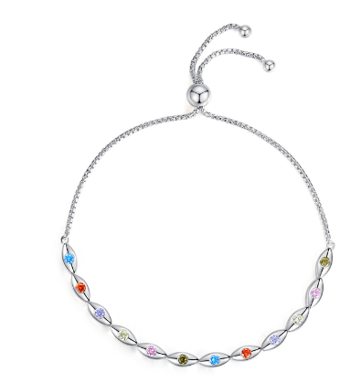 Colorful Zircon Adjustable Bracelet