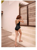 Tie-Front Ruffle One-Piece Swimsuit