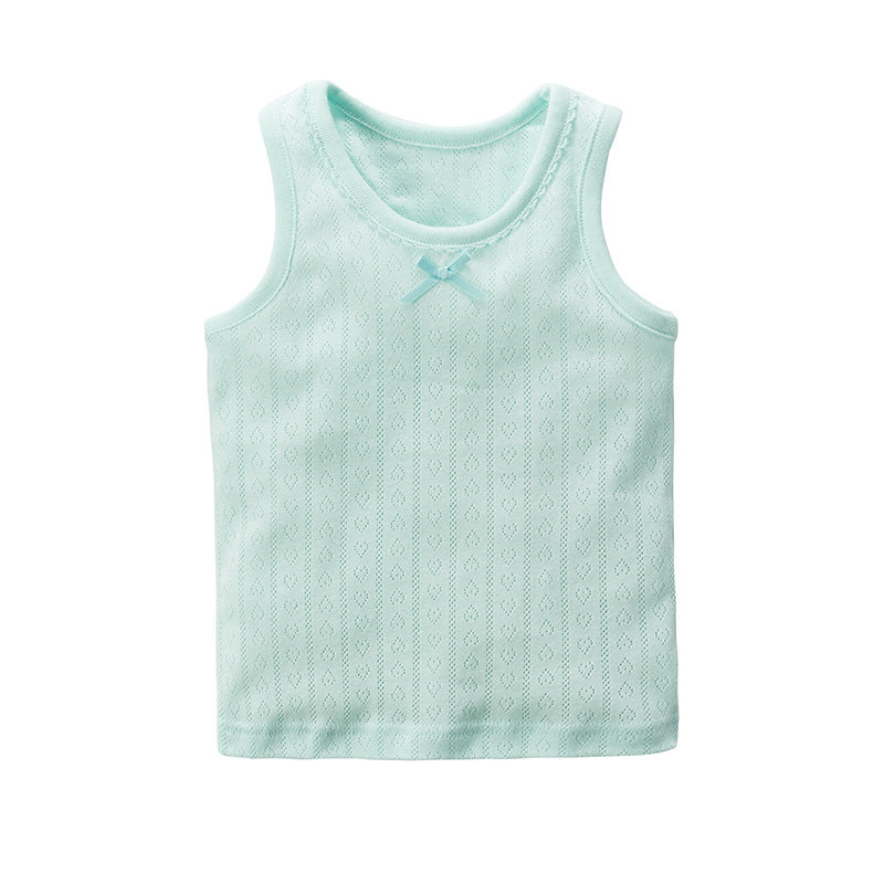 Lightweight Summer Mesh Cotton Tank Top for Girls
