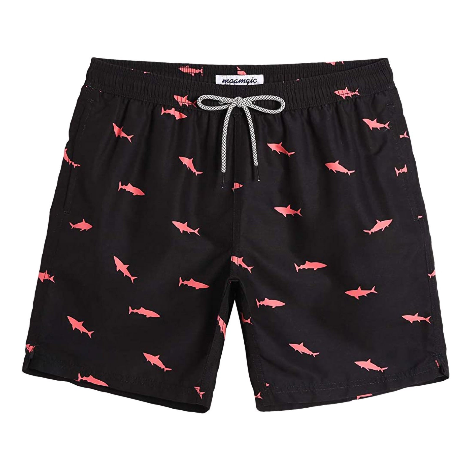 Men's Shark Print Swim Trunks