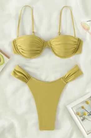 Ruched Push-Up Bikini Set