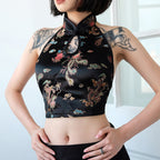 Chinese Style Neck-Hanging Tank Top - Sexy Design
