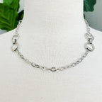 Double Equestrian Horsebit Chain Necklace