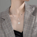 Ailuoqi Silver Vintage Cross Pendant Necklace