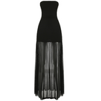 Women's Elegant Mesh Tube Top Bodycon Dress