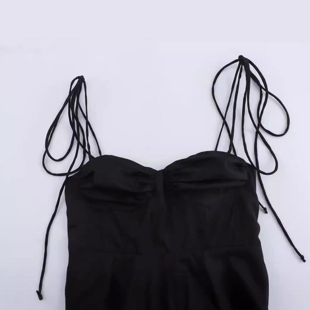 Satin Bustier Peplum Cami Top