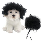 Pet Wig for Dogs and Cats, Funny Costume Curly Hair Wig with Adjustable Strap for Halloween Parties and Photos, Multiple Styles
