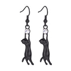 Cat Earrings in 18K Gold-Plated Brass