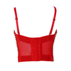 Beaded Strapless Crop Top Performance Outfit