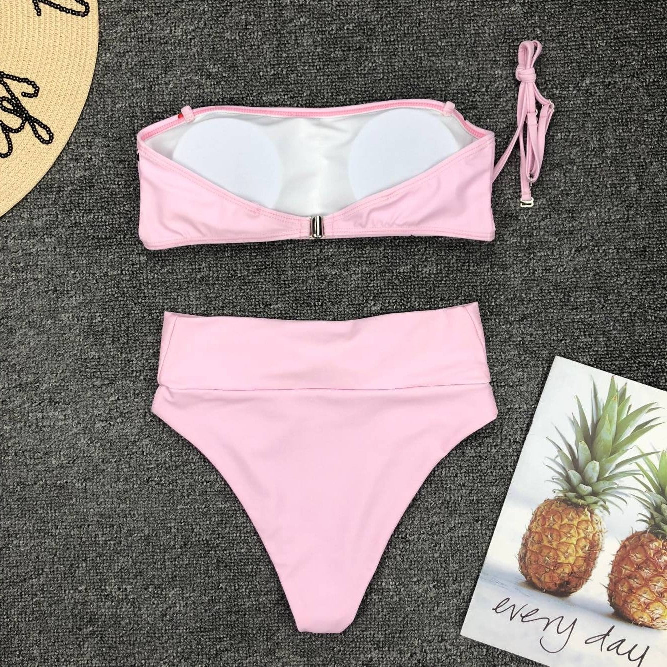 Heart Print High-Waisted Bikini Set