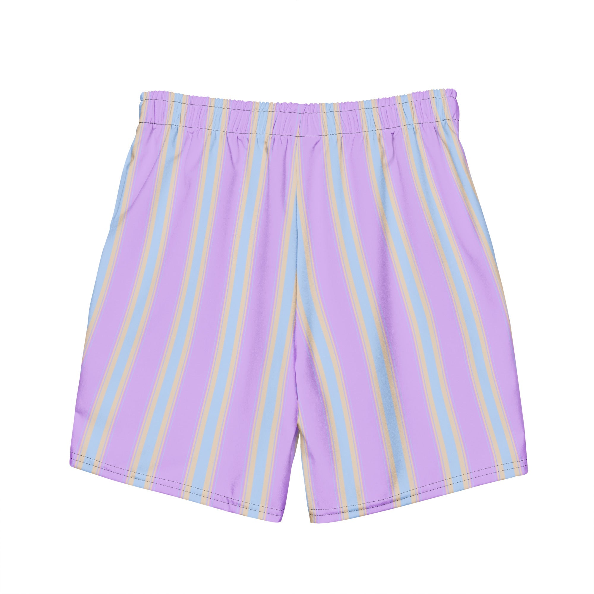 Men's Tropical Striped Swim Trunks
