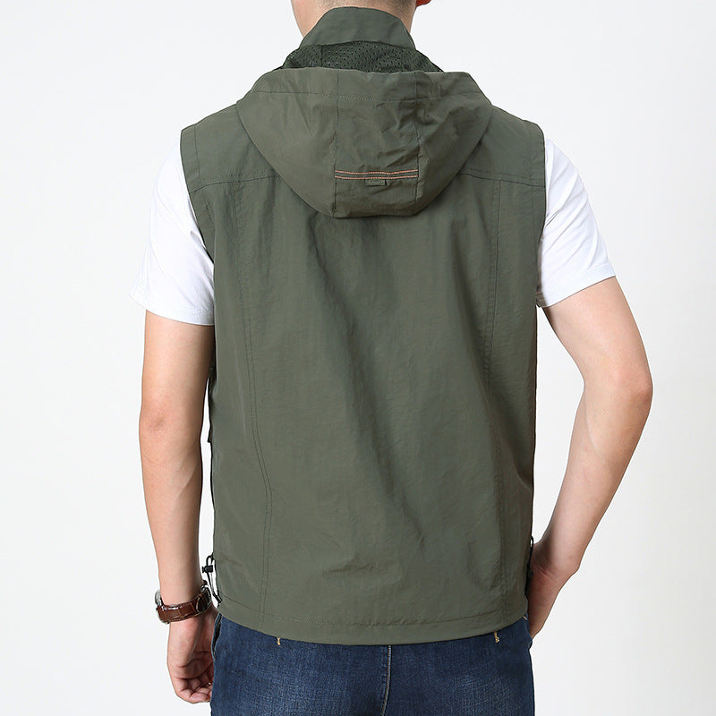 Men's Lightweight Quick-Dry Multi-Pocket Fishing Utility Vest