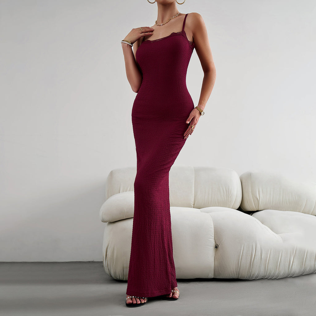 2023 Autumn Women's Slim Fit Spaghetti Strap Dress