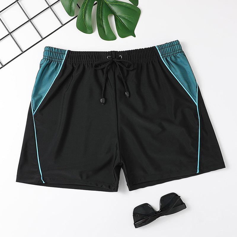 Men's Plus-Size Drawstring Swim Trunks