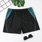 Men's Plus-Size Drawstring Swim Trunks