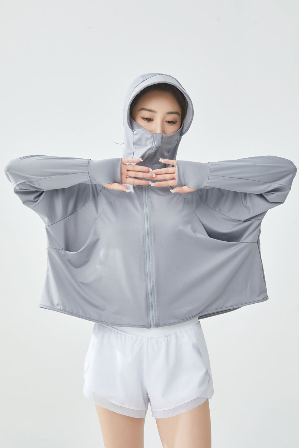 UPF50+ Women's Sun Protection Ice Silk Cover-Up