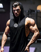 Men's Summer Muscle Brother Hooded Tank Top for Training