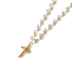 Cabled Cross Pendant Necklace