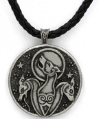 Celtic Hound Dog Pendant Necklace (Double-Sided)