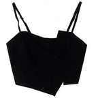 New Women's Irregular Black Camisole Inner Top