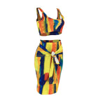 Tie-Dye Camisole and Midi Skirt Set