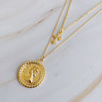 Cross And Coin Layered Necklace | Christian Jewelry