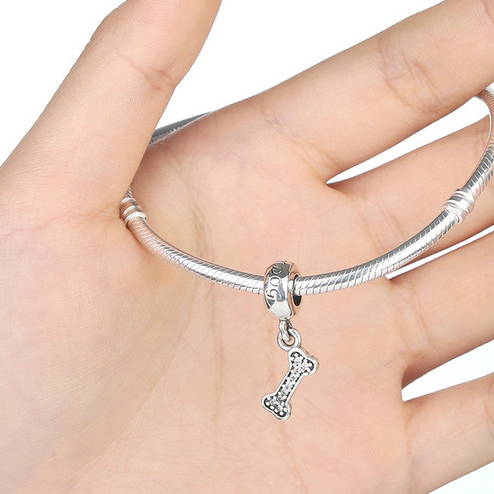 Sterling Silver Dog Bone Dangle Charm