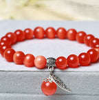 Handmade Cat's Eye Stone Beaded Bracelet