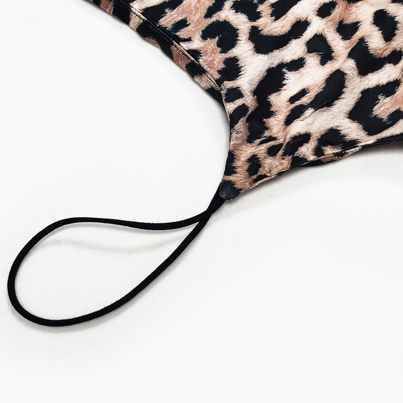Women's Leopard Print Bodycon Maxi Dress