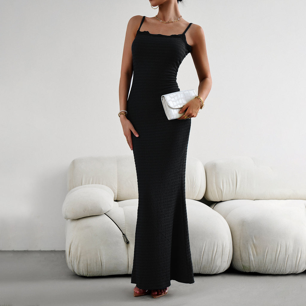 2023 Autumn Women's Slim Fit Spaghetti Strap Dress