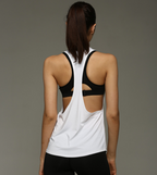 Sports Vest, Yoga Tank Top with Back Cutout