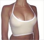 Solid Halter Neck Crop Tank Top