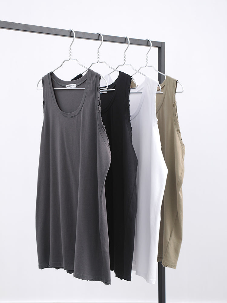 BKTLlife Dark Style Distressed Edge Tank Top