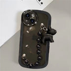 Transparent Black Dog Bracelet Phone Case | Protective Cover