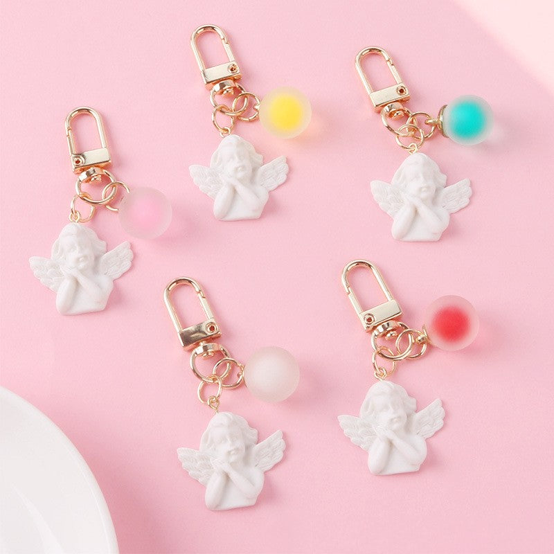 Trendy Angel Keychain with Jelly Color Ball Accessory | Accessory